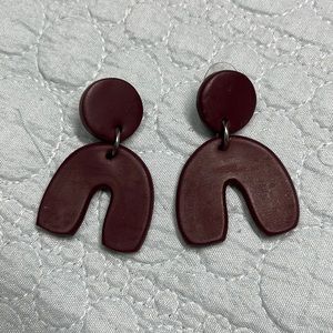 Terracotta Geometric Arch Polymer Clay Dangel